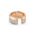 Thoby Diamond Edge 2 Row Tubular Ring Fashion Ring - 4